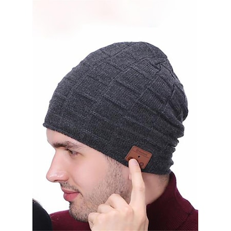 Doomsday Beanie Jam - Warm Lined Wireless Headphone Dark Gray DO1722675
